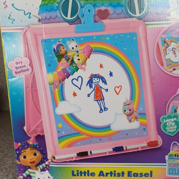 RARE Artist Dry Erase Art Easel Gabby's Dollhouse with Markers - Picture 2 of 4